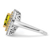 Lex & Lu 14k Two-tone Gold Lab Grown Diamond & Created Yellow Sapphire Ring LAL4856 - 3 - Lex & Lu