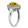 Lex & Lu 14k Two-tone Gold Lab Grown Diamond & Created Yellow Sapphire Ring LAL4856 - 6 - Lex & Lu