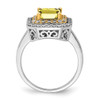 Lex & Lu 14k Two-tone Gold Lab Grown Diamond & Created Yellow Sapphire Ring LAL4866 - 2 - Lex & Lu