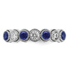 Lex & Lu 14k White Gold Lab Grown Diamond & Created Blue Sapphire Ring LAL4870 - 4 - Lex & Lu