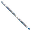 Lex & Lu Stainless Steel Brushed and Polished Blue IP-plated 7.5mm 8.5'' Bracelet - 2 - Lex & Lu