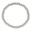 Lex & Lu Stainless Steel Polished Beaded Stretch Bracelet LAL5300 - 2 - Lex & Lu