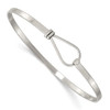 Lex & Lu Stainless Steel Polished Flexible 3mm Bangle - Lex & Lu