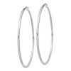 Lex & Lu Sterling Silver w/Rhodium 2.5mm Round Hoop Earrings LAL24637 - 2 - Lex & Lu