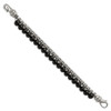 Lex & Lu Stainless Steel Brushed Box Chain & Black Onyx 2 Strand 8.5'' Bracelet - 2 - Lex & Lu