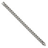 Lex & Lu Stainless Steel Antiqued and Brushed 10.5mm Curb 8.5'' Bracelet - 2 - Lex & Lu