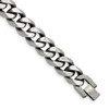 Lex & Lu Stainless Steel Antiqued and Brushed 13mm Curb 8.5'' Bracelet - Lex & Lu
