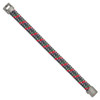 Lex & Lu Stainless Steel Antiqued & Polished Multi-Color Leather w/Wire Bracelet - 2 - Lex & Lu