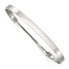 Lex & Lu Stainless Steel Polished Flexible 4.75mm Bangle - Lex & Lu