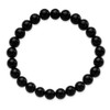 Lex & Lu Black Agate Beaded Stretch Bracelet LAL5394 - 2 - Lex & Lu