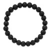 Lex & Lu Volcanic Rock Agate Beaded Stretch Bracelet - 2 - Lex & Lu