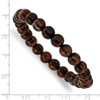 Lex & Lu Red Tiger's Eye Agate Beaded Stretch Bracelet LAL5399 - 3 - Lex & Lu