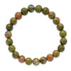 Lex & Lu Unakite Agate Beaded Stretch Bracelet - 2 - Lex & Lu