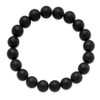 Lex & Lu Black Agate Beaded Stretch Bracelet LAL5421 - 2 - Lex & Lu