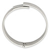 Lex & Lu Stainless Steel Brushed and Polished 13mm Hinged Bangle - 2 - Lex & Lu