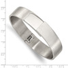 Lex & Lu Stainless Steel Brushed and Polished 13mm Hinged Bangle - 3 - Lex & Lu