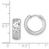 Lex & Lu Sterling Silver w/Rhodium D/C Hinged Hoop Earrings LAL24651 - 4 - Lex & Lu