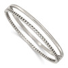 Lex & Lu Stainless Steel Polished 9.25mm Hinged Bangle - Lex & Lu