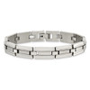 Lex & Lu Stainless Steel Brushed and Polished 8.5'' Link Bracelet LAL5505 - 3 - Lex & Lu