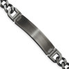 Lex & Lu Stainless Steel Brushed Antiqued White Bronze Plated 8.75'' ID Bracelet - Lex & Lu