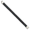 Lex & Lu Stainless Steel Pol. Black Leather w/Multi-color Wire 8.25'' Bracelet - 2 - Lex & Lu