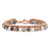 Lex & Lu Stainless Steel Pol. Rose IP w/Picasso Jasper w/1'' ext 6.5'' Bracelet - 3 - Lex & Lu