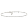 Lex & Lu Sterling Silver Polished Heart Anklet 9'' LAL24659 - 3 - Lex & Lu