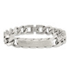 Lex & Lu Stainless Steel Brushed and Polished 8.5'' ID Bracelet - 3 - Lex & Lu