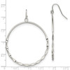 Lex & Lu Stainless Steel Polished Hoop Dangle Shepherd Hook Earrings - 4 - Lex & Lu