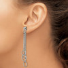 Lex & Lu Stainless Steel Polished Multi Circles Front & Back Dangle Earrings - 3 - Lex & Lu