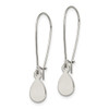 Lex & Lu Stainless Steel Polished Teardrop Dangle Kidney Wire Earrings - 2 - Lex & Lu