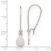 Lex & Lu Stainless Steel Polished Teardrop Dangle Kidney Wire Earrings - 4 - Lex & Lu