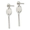 Lex & Lu Stainless Steel Polished Post Dangle Earrings LAL5625 - 2 - Lex & Lu