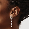 Lex & Lu Stainless Steel Polished w/Freshwater Cultured Pearl Hoop Earrings - 3 - Lex & Lu