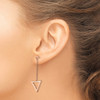 Lex & Lu Stainless Steel Polished Rose IP-plated Triangle Post Dangle Earrings - 3 - Lex & Lu