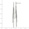 Lex & Lu Stainless Steel Polished Bar Post Dangle Earrings LAL5645 - 4 - Lex & Lu