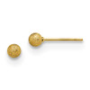 Lex & Lu Stainless Steel Polished Laser cut Yellow IP-plated 4mm Ball Earrings - Lex & Lu