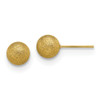 Lex & Lu Stainless Steel Polished Laser cut Yellow IP-plated 8mm Ball Earrings - Lex & Lu