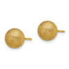 Lex & Lu Stainless Steel Polished Laser cut Yellow IP-plated 8mm Ball Earrings - 2 - Lex & Lu