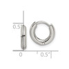 Lex & Lu Stainless Steel Polished 2.5mm Hinged Hoop Earrings LAL5656 - 4 - Lex & Lu