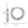 Lex & Lu Stainless Steel Polished 2.5mm Hinged Hoop Earrings LAL5657 - 4 - Lex & Lu