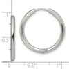 Lex & Lu Stainless Steel Polished 2.5mm Hinged Hoop Earrings LAL5658 - 4 - Lex & Lu