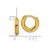 Lex & Lu Stainless Steel Polished Yellow IP-plated 2.5mm Hinged Hoop Earrings LAL5659 - 4 - Lex & Lu