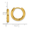 Lex & Lu Stainless Steel Polished Yellow IP-plated 2.5mm Hinged Hoop Earrings LAL5660 - 4 - Lex & Lu