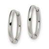 Lex & Lu Stainless Steel Polished 1.6mm Hinged Hoop Earrings LAL5666 - 2 - Lex & Lu