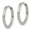 Lex & Lu Stainless Steel Polished 1.6mm Hinged Hoop Earrings LAL5667 - 2 - Lex & Lu