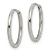 Lex & Lu Stainless Steel Polished 1.6mm Hinged Hoop Earrings LAL5668 - 2 - Lex & Lu