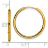 Lex & Lu Stainless Steel Polished Yellow IP-plated 1.6mm Hinged Hoop Earrings LAL5676 - 4 - Lex & Lu