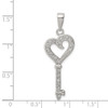 Lex & Lu Sterling Silver CZ Heart Key Pendant LAL24675 - 3 - Lex & Lu