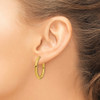 Lex & Lu Stainless Steel Polished Yellow IP-plated 3mm Hinged Hoop Earrings LAL5692 - 3 - Lex & Lu